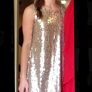 KIDS GOLD SEQUIN SHEATH DRESS👗
